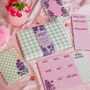 Green Checkered Wildflower Notepad Gift Set, thumbnail 1 of 12