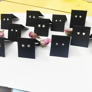 Simple Heart Silver Studs, 4 of 4