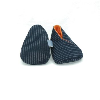 Reclaimed Eco Friendly Blue And Orange Baby Shoes, 8 of 9