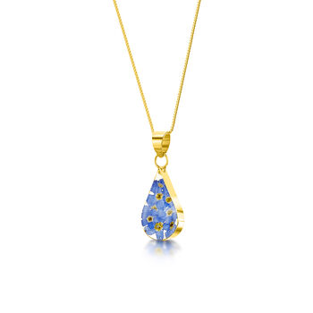 Forget Me Not Teardrop Necklace – Real Flowers, 3 of 12
