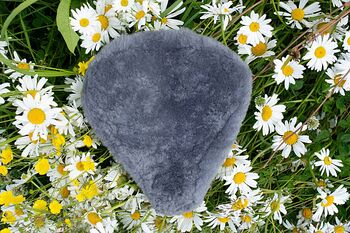 Genuine Sheepskin Cycle Bike Seat Cover Natural Wool, 3 of 8