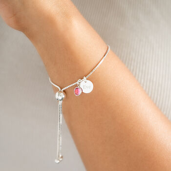 Birthstone Adjustable Sliding Bracelet, 4 of 11