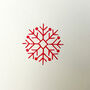 'Snowflake' Hand Embroidered Christmas Card, thumbnail 1 of 3