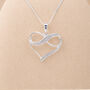 Personalised Large Sterling Silver Infinity Heart Pendant Necklace, thumbnail 2 of 10