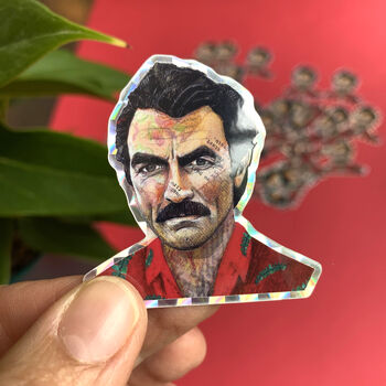 Tom Selleck Holographic Sticker, 3 of 5