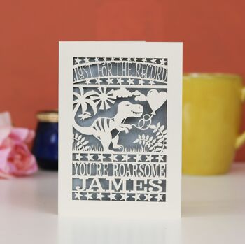 You're Roarsome Valentine's Papercut Card, 2 of 6