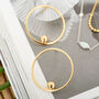Gold Plated 925 Orbit Front Hoop Earrings, thumbnail 4 of 6