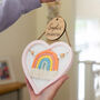 Personalised New Baby Gift Heart Nursery Sign, thumbnail 4 of 5