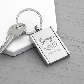 Personalised Guardian Angel Frame Keyring, 2 of 5