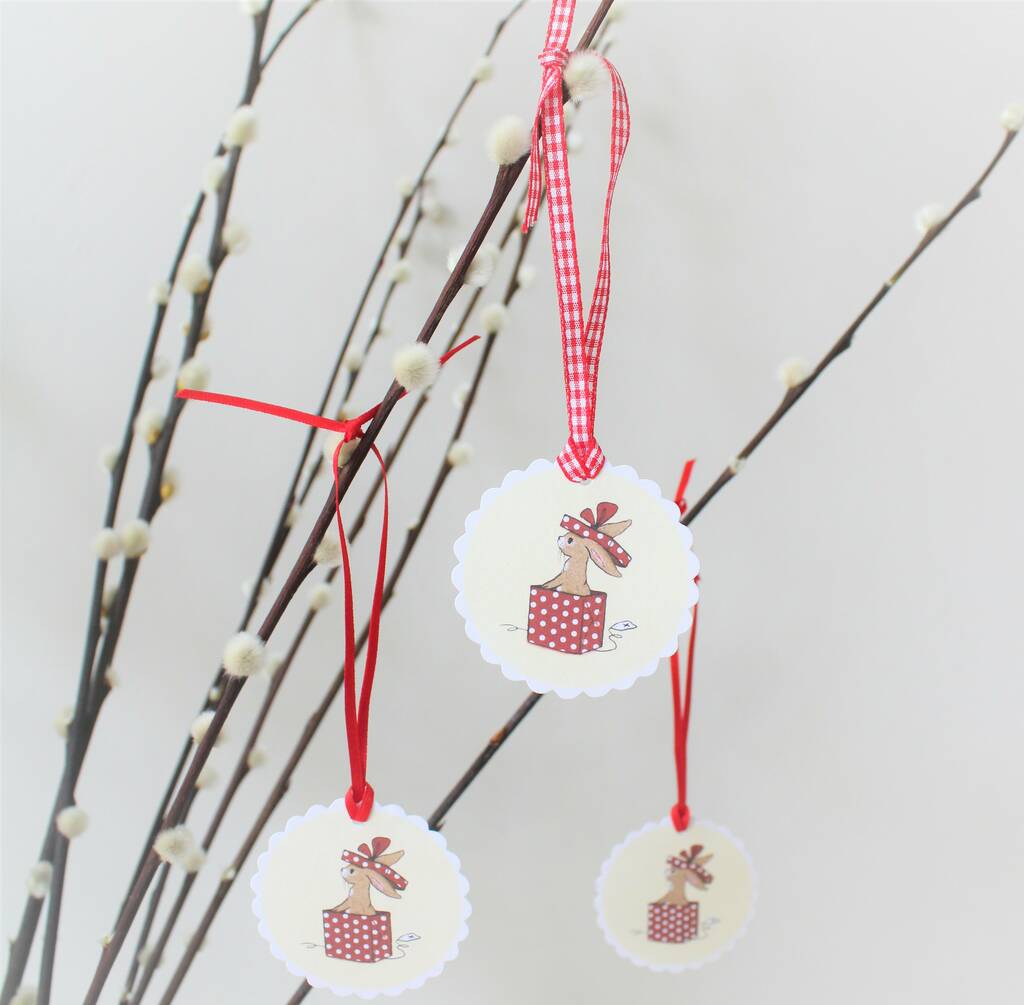 Pack Of Six Belle And Boo Rabbit Gift Tags, 1 of 2