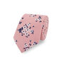 Wedding Handmade 100% Cotton Floral Print Tie In Pink, thumbnail 6 of 6