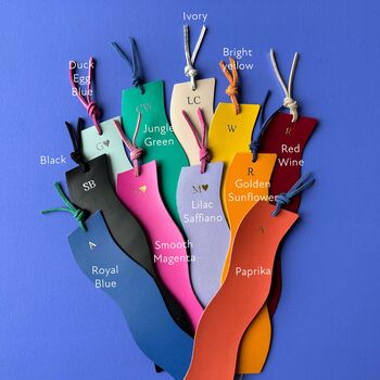 Colourful Wavy Leather Bookmark, 3 of 9