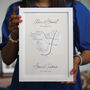 Personalised Wedding Venue Map Heart Print, thumbnail 2 of 4