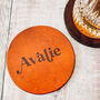 Personalised Leather Coaster, Place Setting, thumbnail 1 of 3