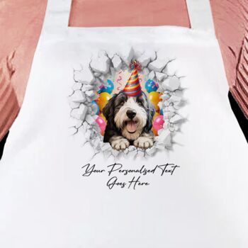 Personalised Old English Sheepdog Birthday Break Through Dog, 3 of 8
