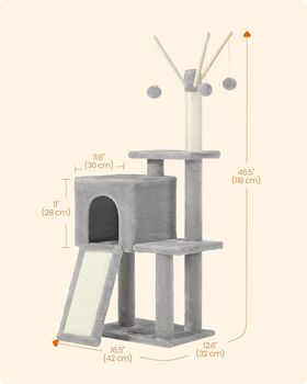 Cat Tree Cat Tower Scratching Post Stand, 2 of 9