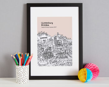 Personalised Glastonbury Print, 3 of 7