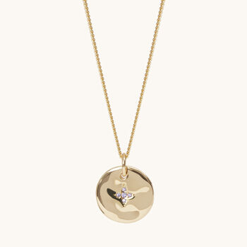 February Birthstone Necklace 18ct Gold Plate, 2 of 6