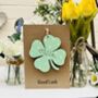 Personalised Good Luck Card Four Leaf Clover Keepsake, thumbnail 9 of 9