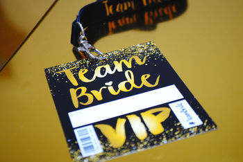 Team Bride Vip Pass Hen Party Lanyard Favours, 4 of 12