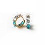 Aqua Ombre Jewel Hoop Earrings, thumbnail 1 of 2