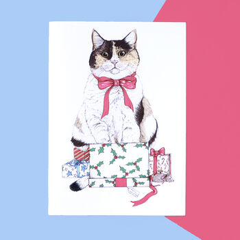'Santa's Helper' Cat Christmas Card, 2 of 6