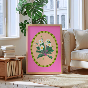 Primrose Floral Art Print, 4 of 5