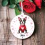Personalised Pet Boston Terrier Red Love Decoration, thumbnail 1 of 2