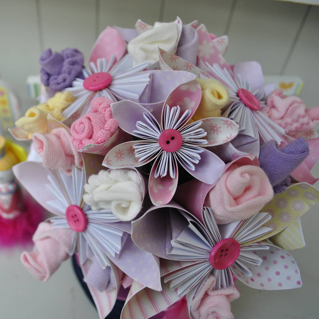 new baby flower bouquet by cot2tot beyond notonthehighstreet com paper flower bouquet how to