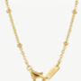 Gold Square Pearl Necklace With Bobble Chain, thumbnail 5 of 7