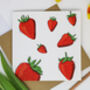 Strawberry Greetings Card, thumbnail 1 of 5