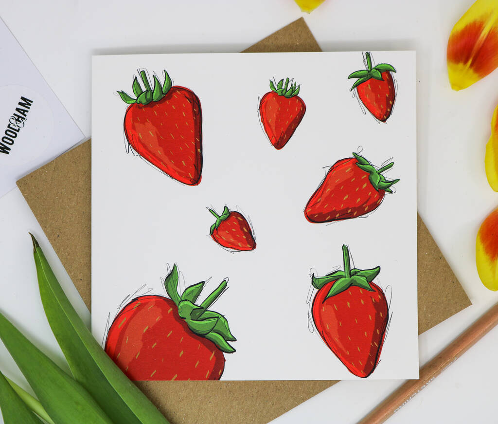 Strawberry Greetings Card, 1 of 5