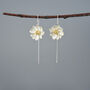 Sterling Silver Jasmine Flower Earrings, thumbnail 6 of 6