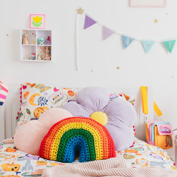 Handmade Rainbow Cushion For Child's Bedroom, 3 of 4