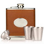 Leather Hip Flask Personalised – Brown, thumbnail 1 of 5