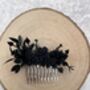 Gothic Black Flowers Hair Comb, thumbnail 5 of 6