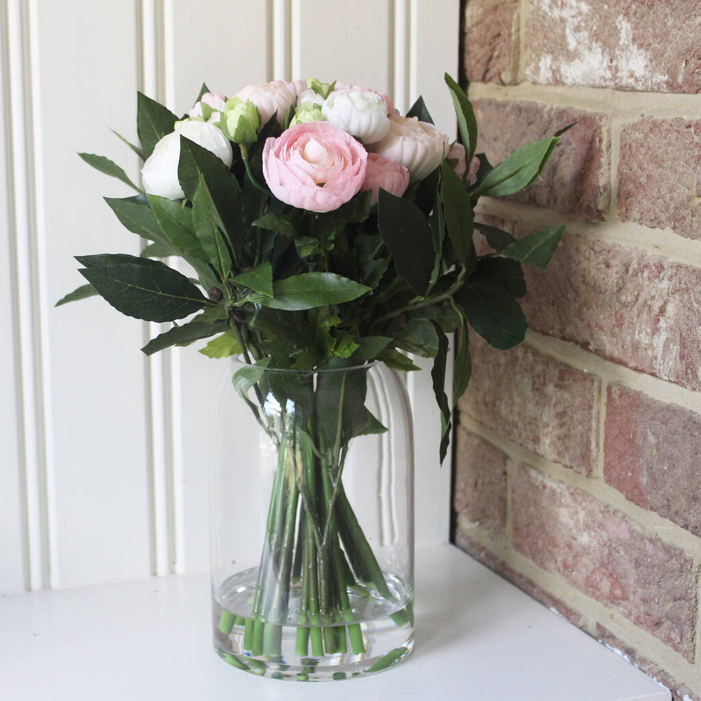 Artificial Ranunculus Arrangement In A Vase By Lime Tree London ...