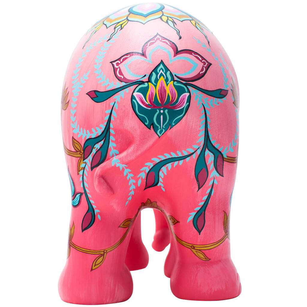 Hand Painted 'Lotus Flower' Amansara 15cm Elephant By Oh my giddy aunt ...