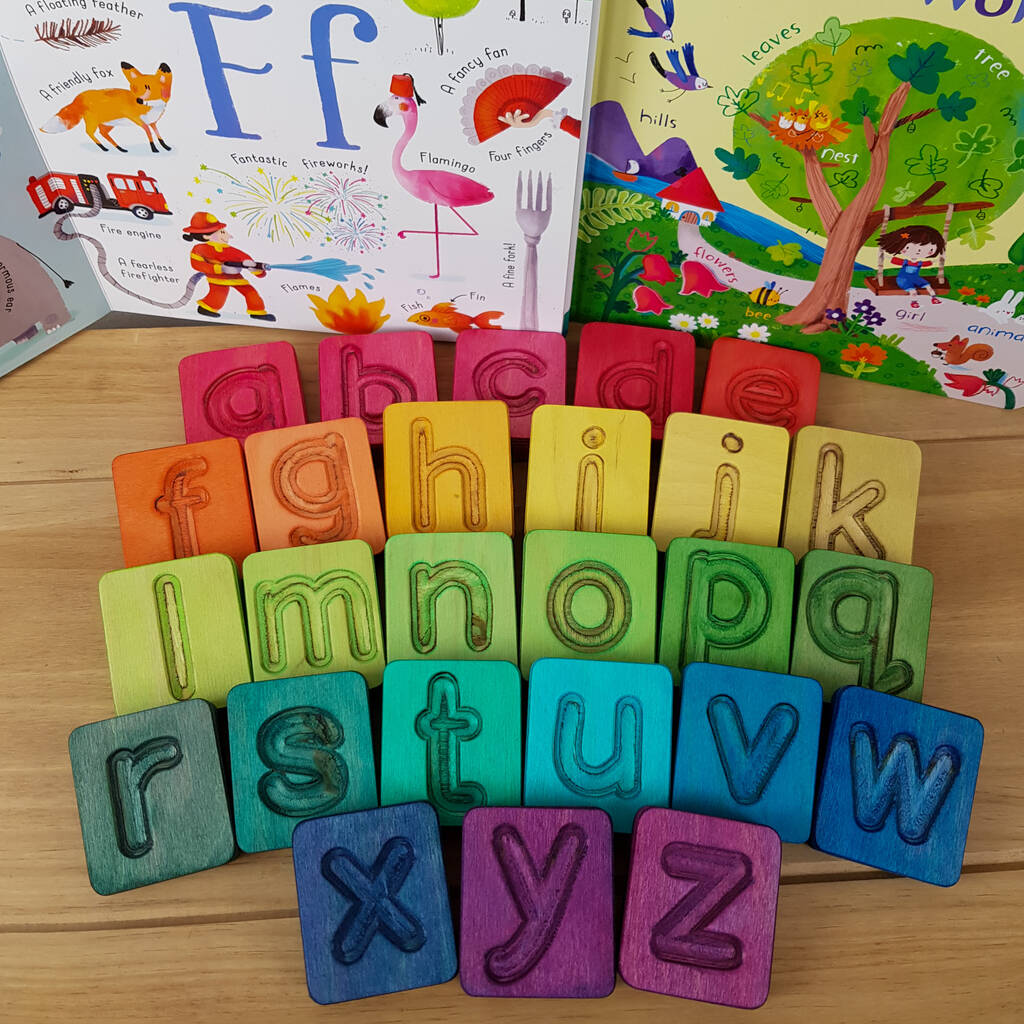 Montessori Wooden Alphabet Cubes By Hellion Toys | notonthehighstreet.com