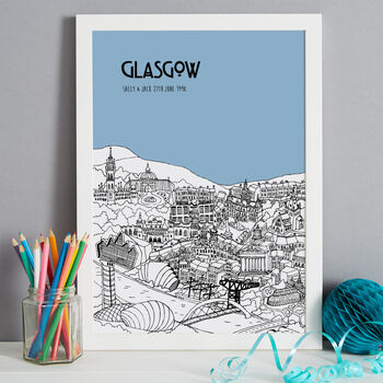 Personalised Glasgow Print, 8 of 10