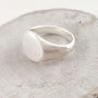 Silver Textured Signet Ring, thumbnail 5 of 7