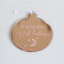 Personalised My First Christmas Star And Moon Bauble, thumbnail 3 of 4