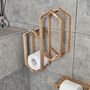Scandi Oak Wood Toilet Paper Holder, thumbnail 3 of 11