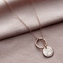Personalised Molten Texture Disc And Hoop Necklace, thumbnail 6 of 9