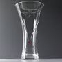 Personalised Heart Ruby Swarovski Hand Cut Glass Vase, thumbnail 3 of 5