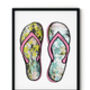 Pink Beach Sandals Print, thumbnail 6 of 6
