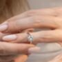 Two Ct Round Solitaire Moissanite Engagement Ring, thumbnail 4 of 9