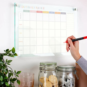 Personalised Weekly Family Command Centre Whiteboard Multi Coloured, 6 of 7
