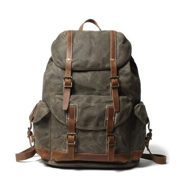 Waxed Canvas Water Repellent Backpack, 10 of 12