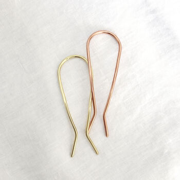 Brass Or Copper Minimal Hair Pin, 2 of 3